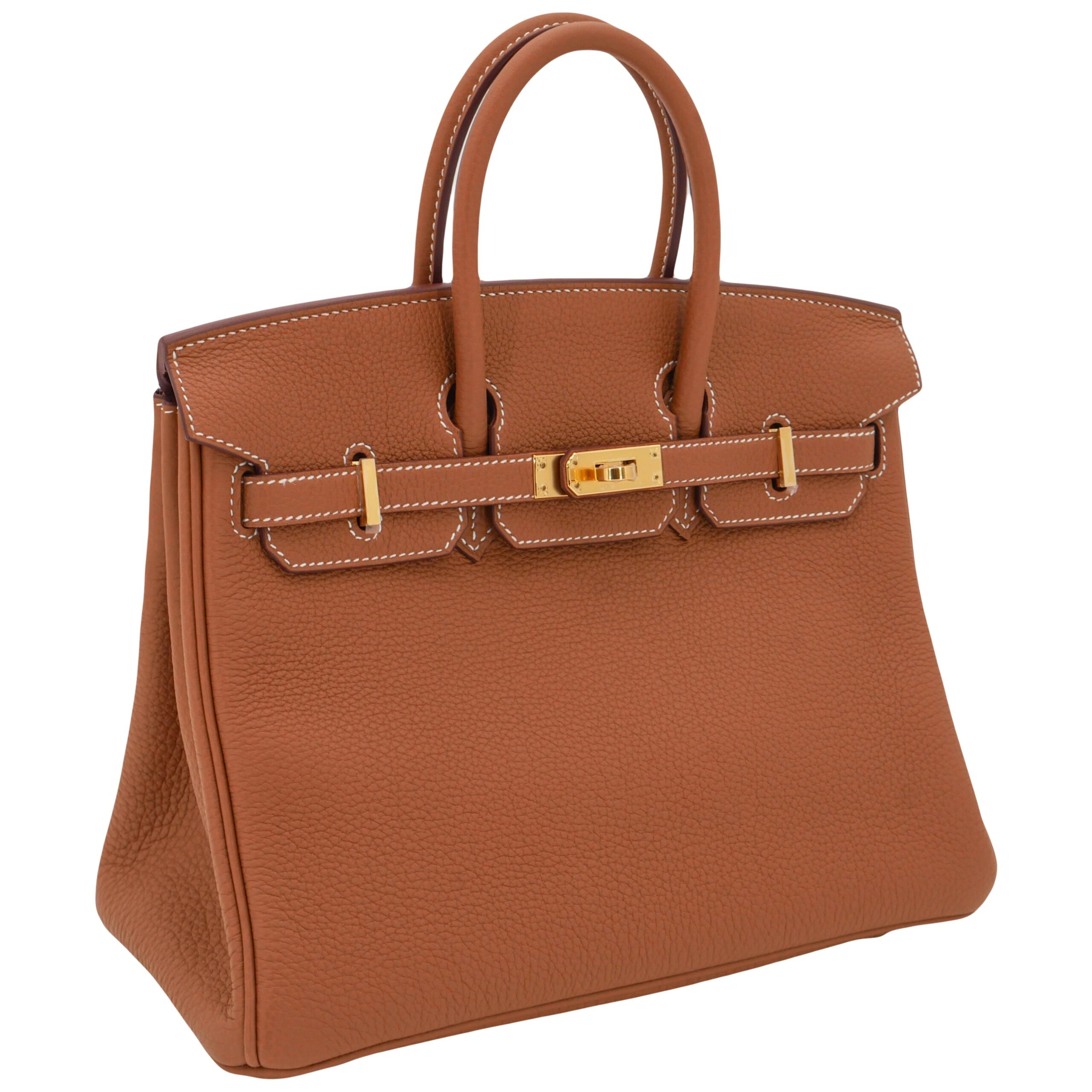 Hermes25cm Birkin Gold Togo Leather Gold Hardware