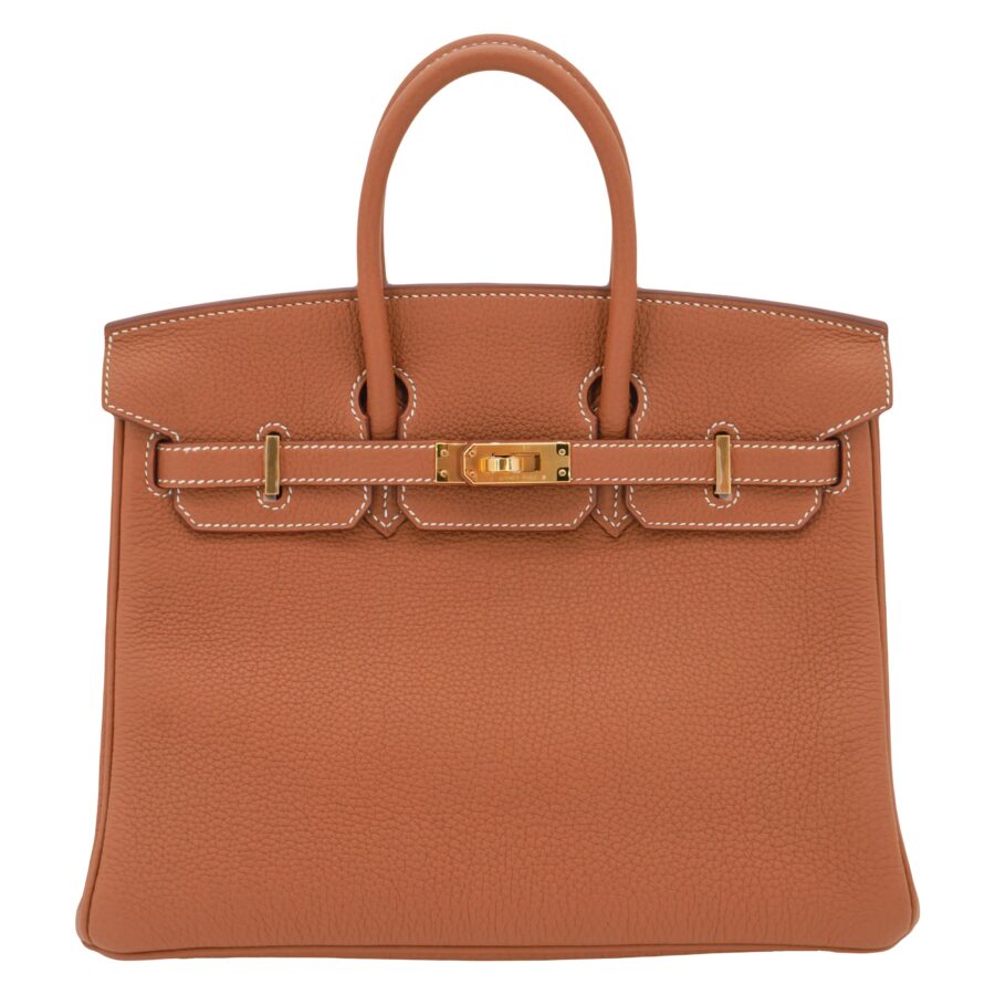 Hermes25cm Birkin Gold Togo Leather Gold Hardware | Studio Nafay