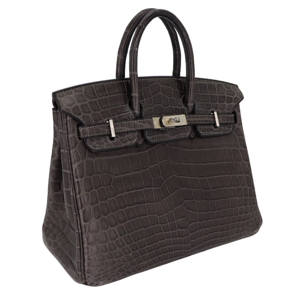 Hermes25cm Birkin Graphite Matte Niloticus Crocodile Palladium Hardware - Product Image 2