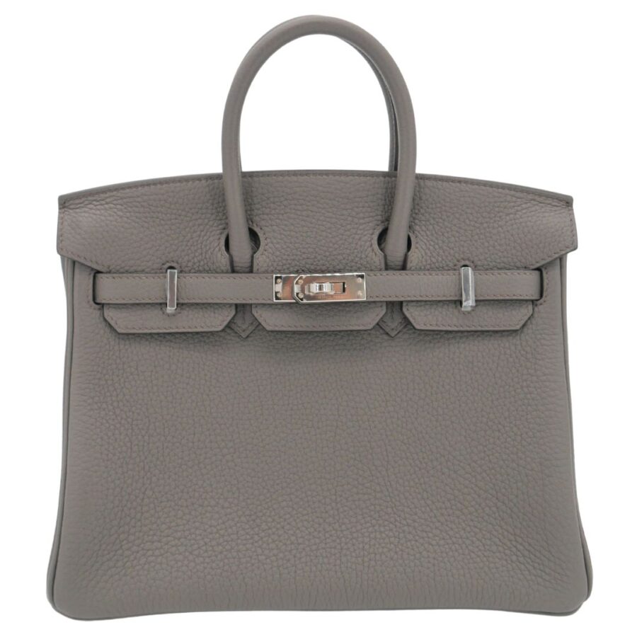 Hermes25cm Birkin Gris Meyer Togo Leather Palladium Hardware | Studio Nafay