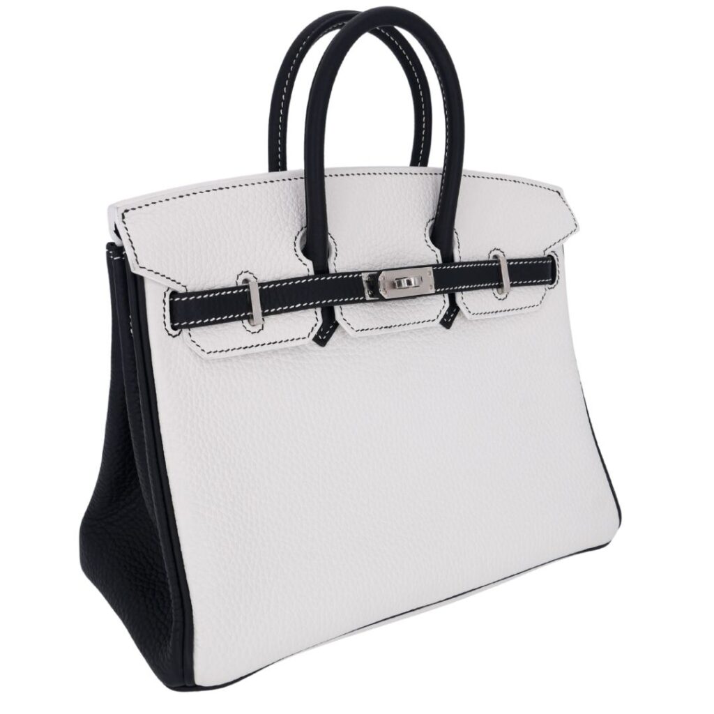 Hermes25cm Birkin HSS Panda Black/ White Clemence Leather Palladium Hardware - Product Image 2