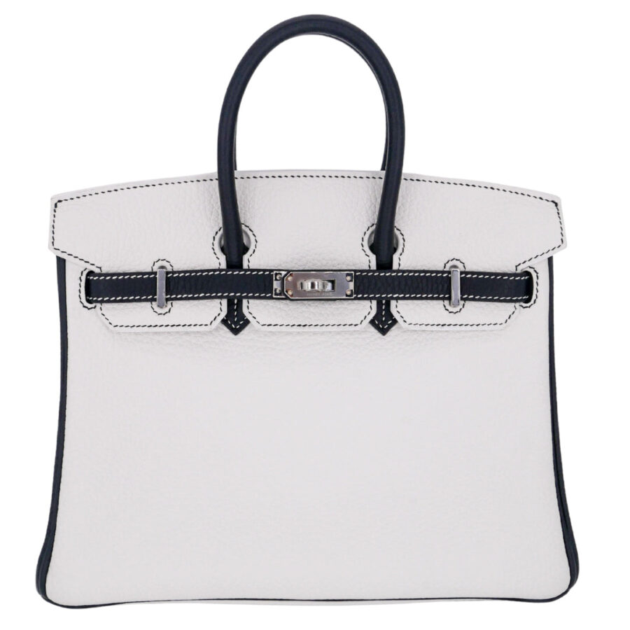Hermes25cm Birkin HSS Panda Black/ White Clemence Leather Palladium Hardware | Studio Nafay