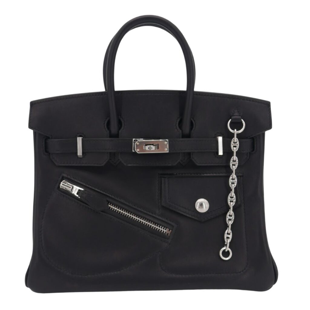 Hermes25cm Birkin Rock Black Volupto Leather Palladium Hardware - Product Image 2