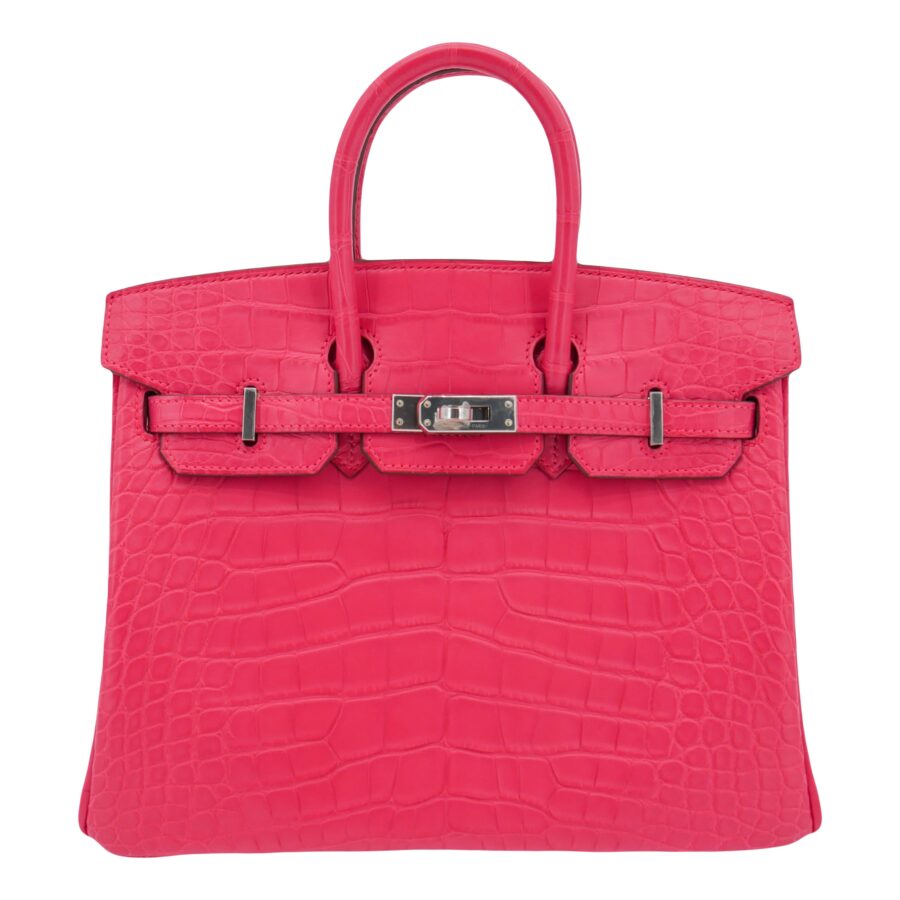 Hermes25cm Birkin Rose Extreme Matte Alligator Palladium Hardware | Studio Nafay