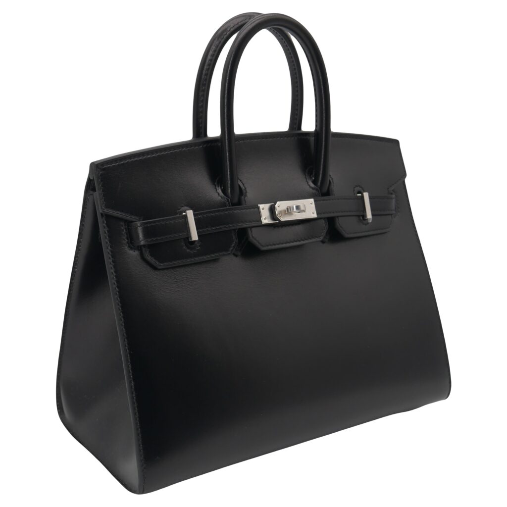 Hermes25cm Birkin Sellier Black Box Calf Leather Palladium Hardware - Product Image 2