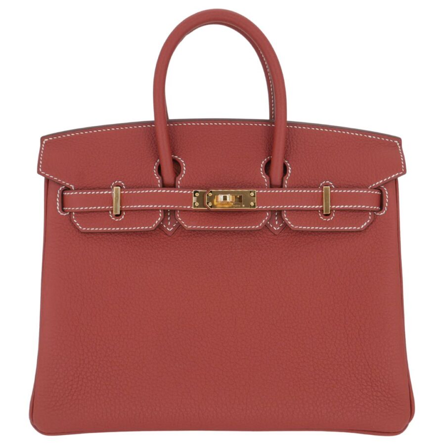 Hermes25cm Birkin Sienne Togo Leather Gold Hardware | Studio Nafay