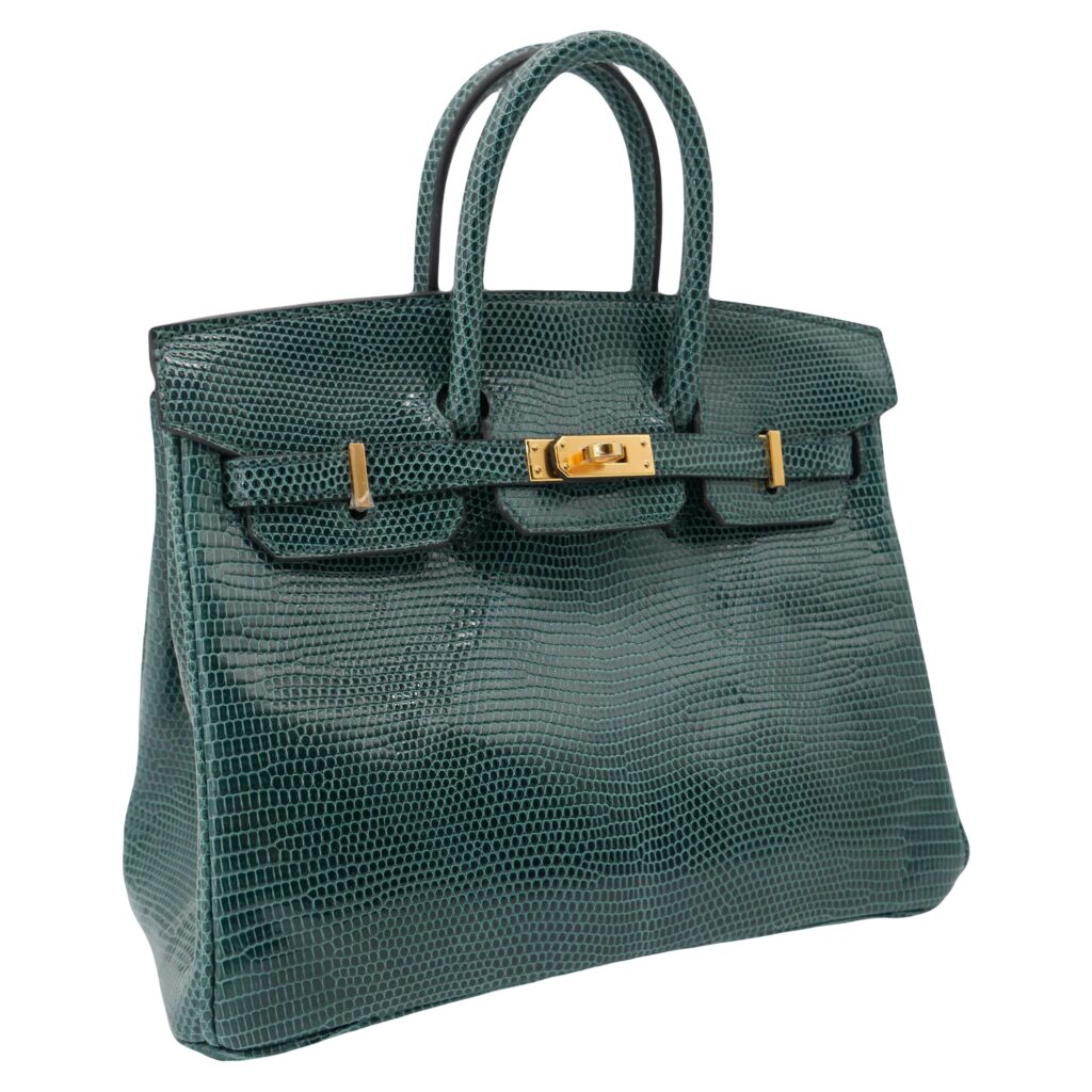 Hermes25cm Birkin Vert Cypress Lizard Gold Hardware - Product Image 2