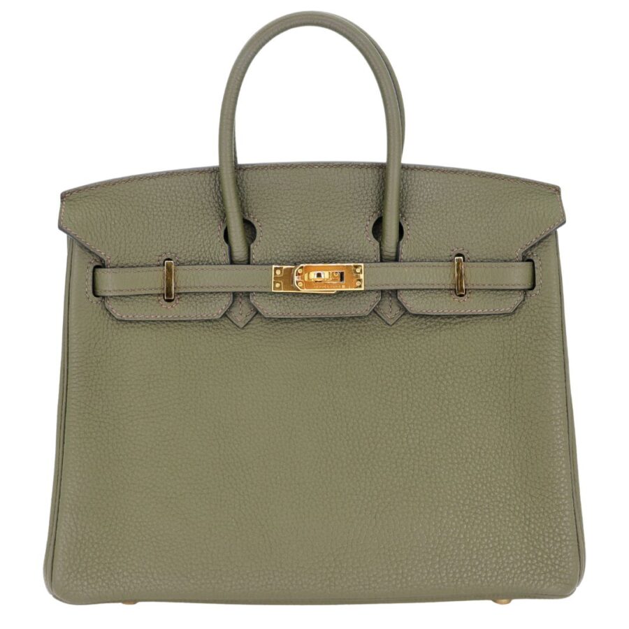 Hermes25cm Birkin Vert Olive Togo Leather Gold Hardware | Studio Nafay