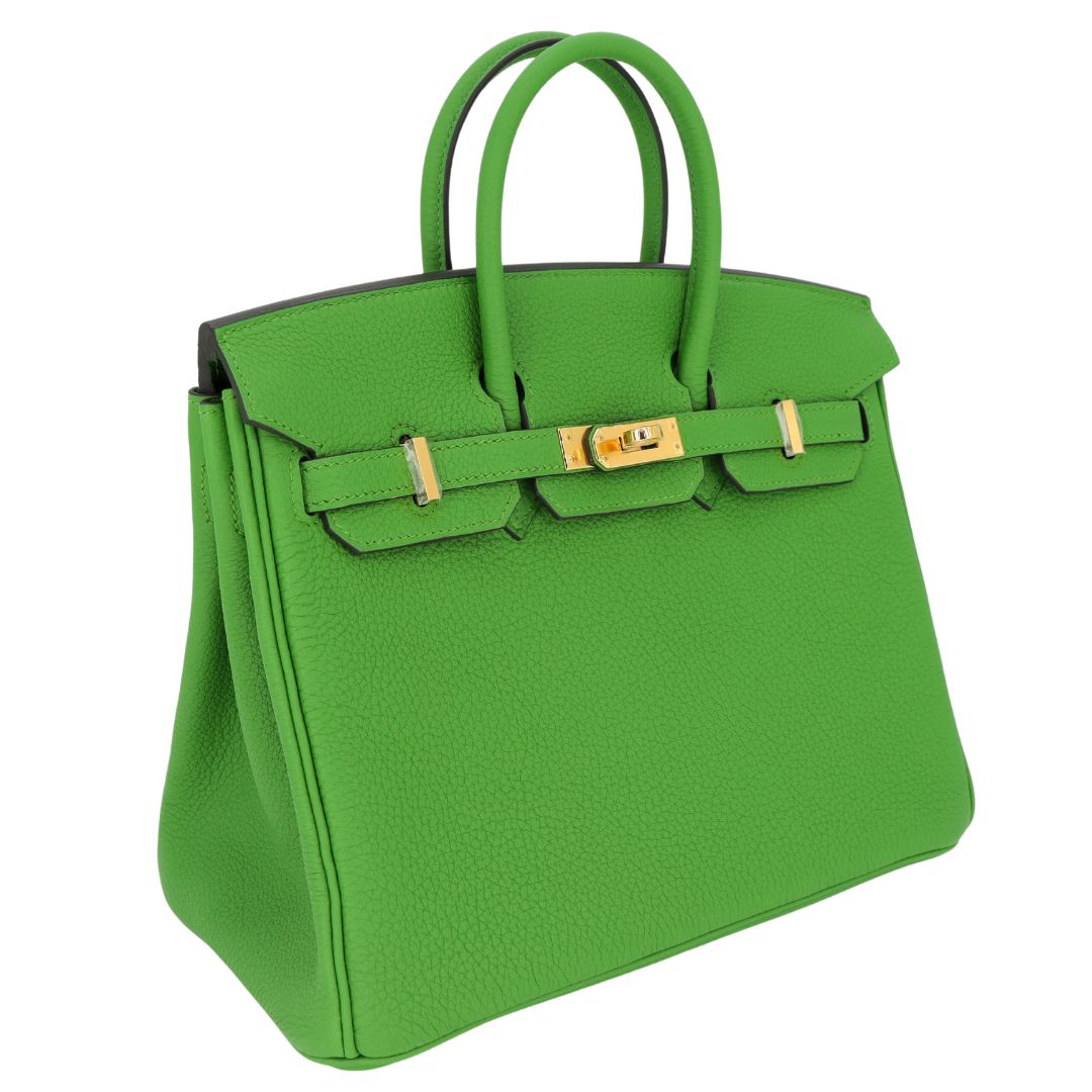 Hermes25cm Birkin Vert Yucca Togo Leather Gold Hardware