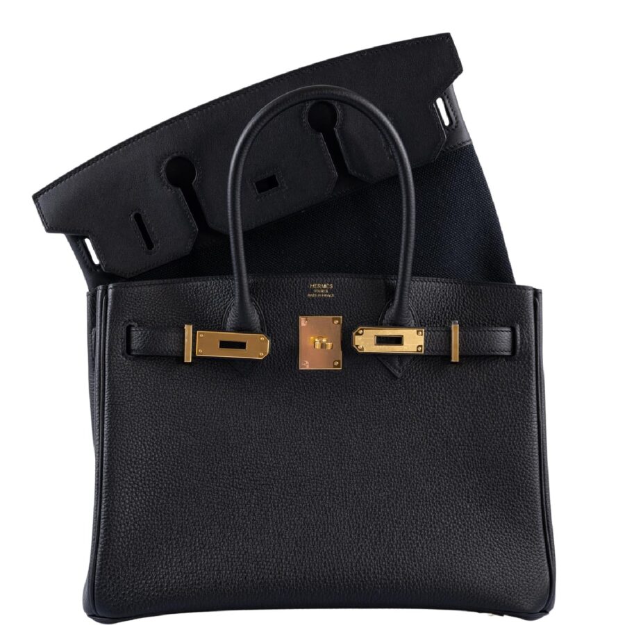 Hermes3 En 1 Birkin 30 Black Togo, Swift and Toile with Gold Hardware | Studio Nafay