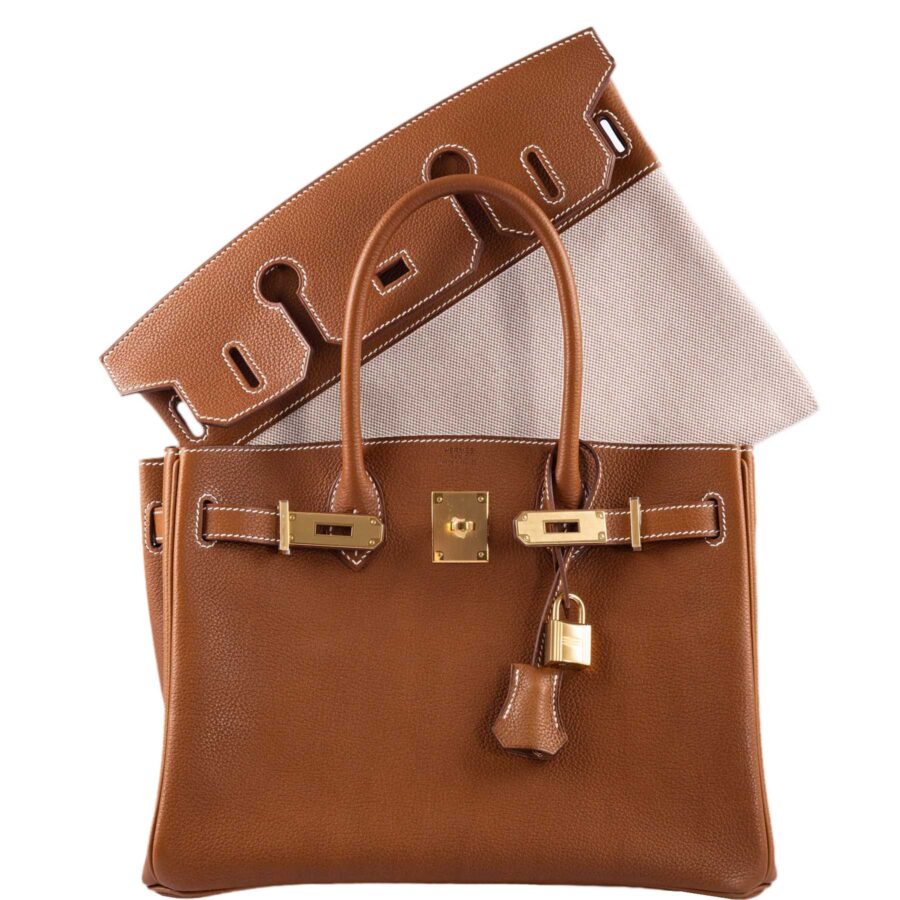 Hermes3 in 1 Birkin 30 Fauve Barenia Faubourg and Toile Gold Hardware | Studio Nafay