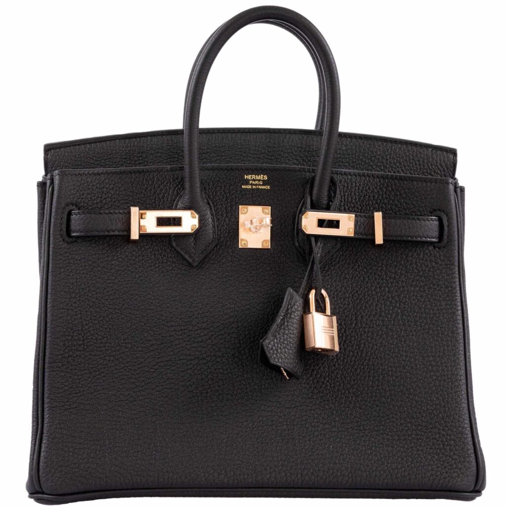 Hermes Birkin 25 Black Togo leather Rose Gold Hardware -, Z - Product Image 2