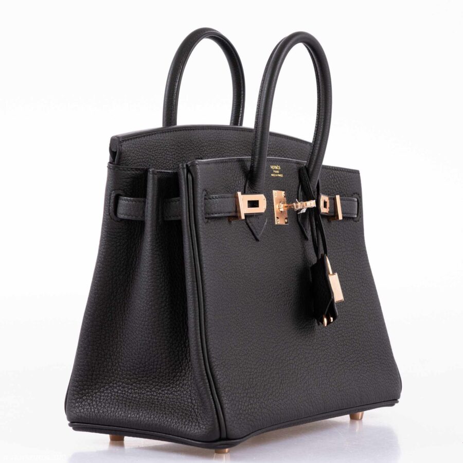 Hermes Birkin 25 Black Togo leather Rose Gold Hardware -, Z | Studio Nafay