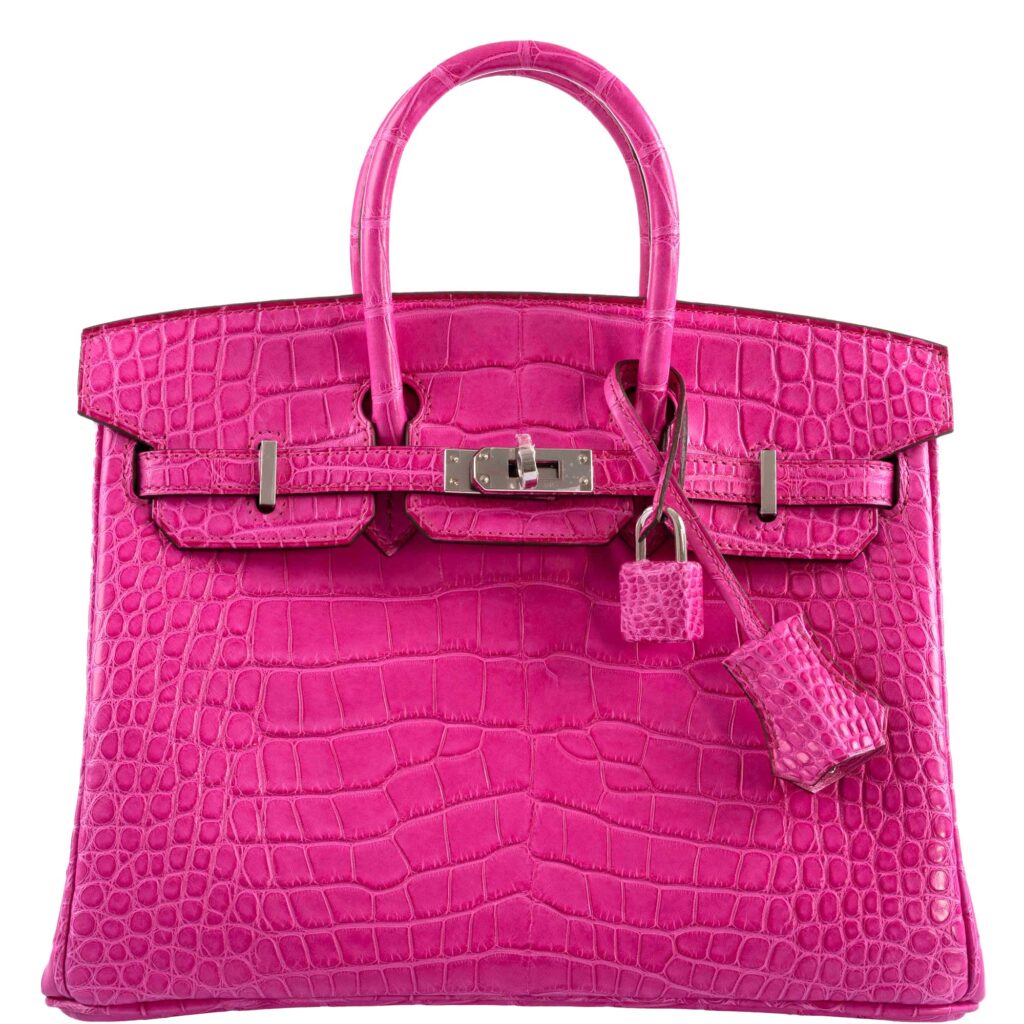 Hermes Birkin 25 Rose Shocking Matte Alligator Palladium Hardware-,Y - Product Image 2