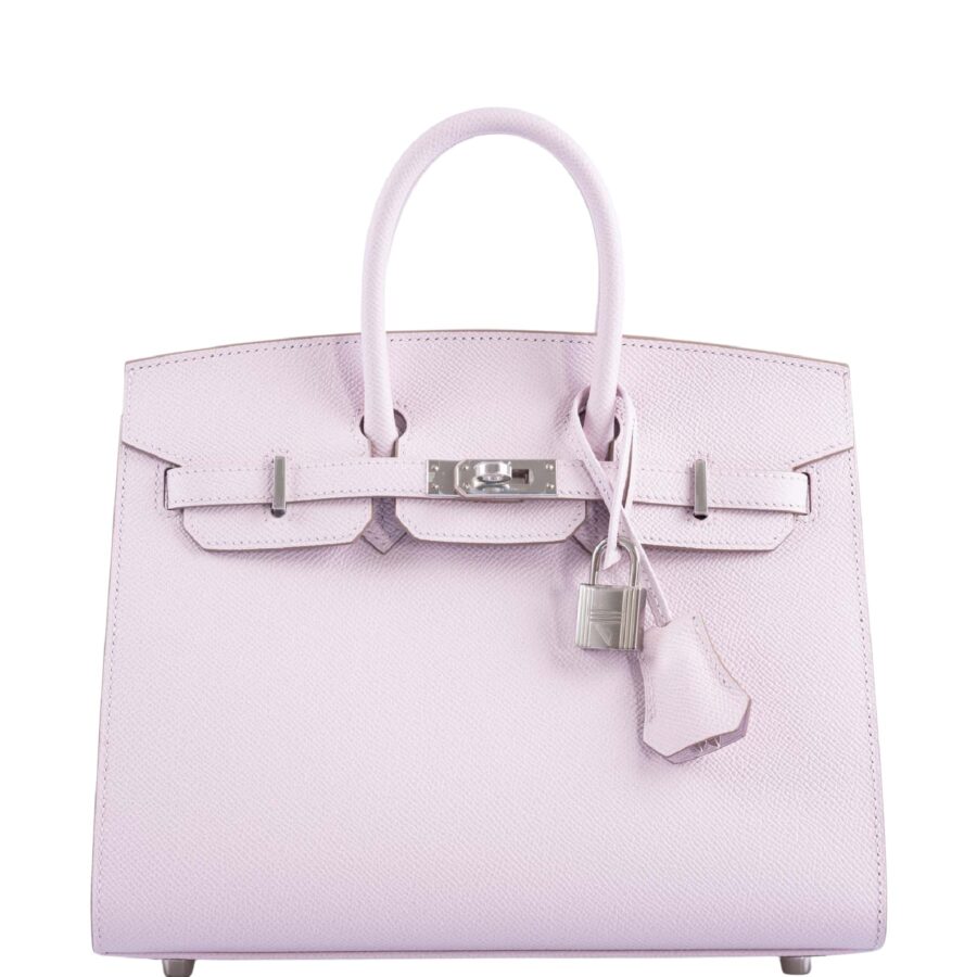 HermesBirkin 25 Sellier Mauve Pale Epsom Palladium Hardware | Studio Nafay