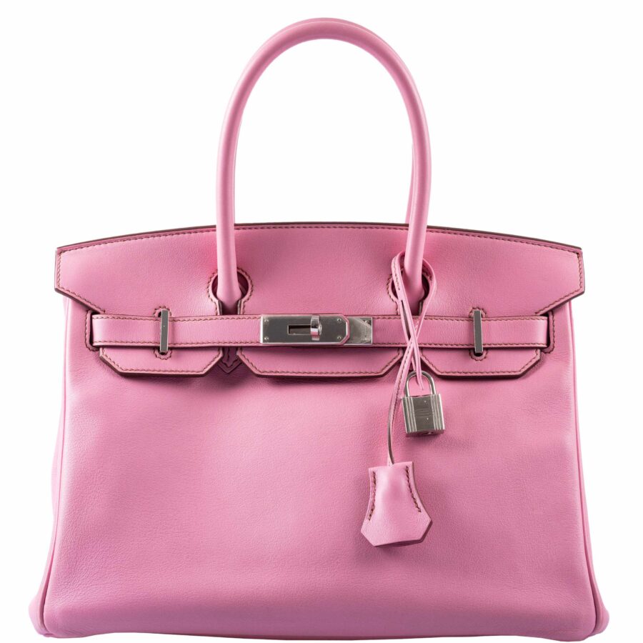 HermesBirkin 30 5P Bubblegum Pink Swift Palladium Hardware | Studio Nafay