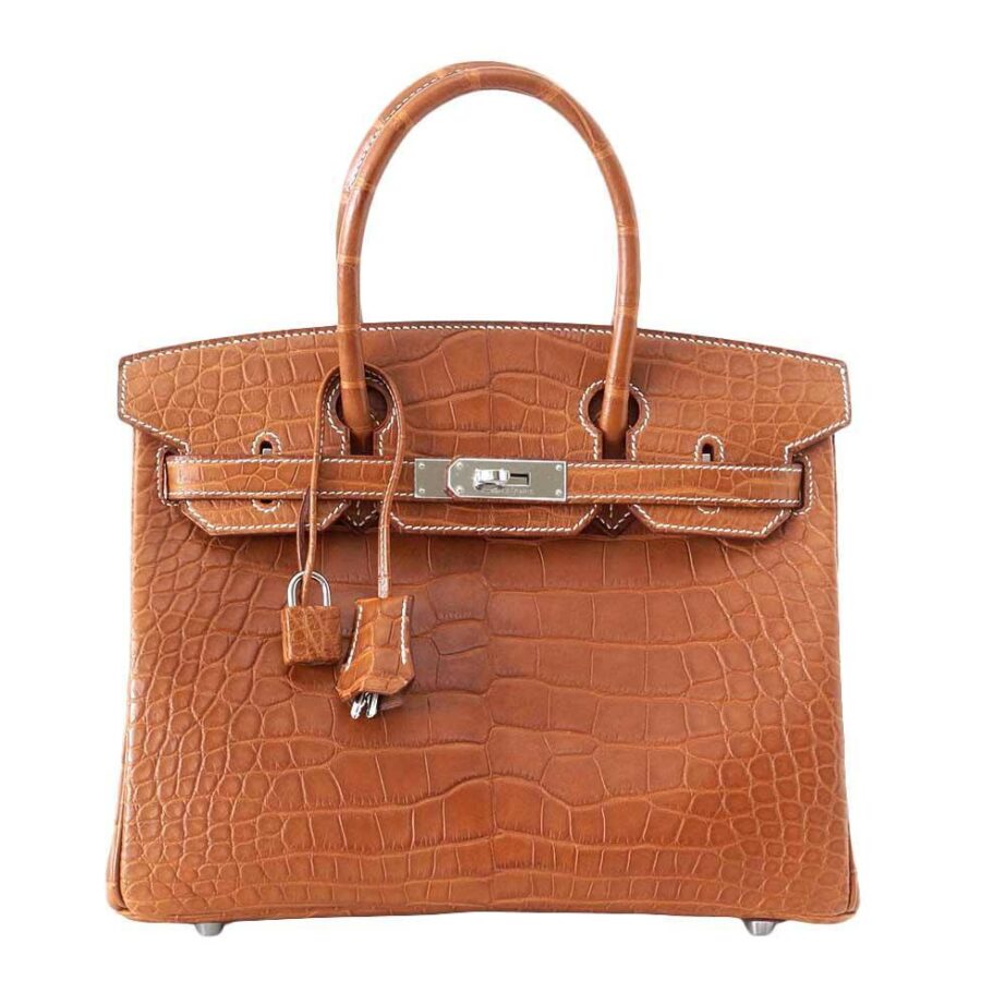 HermesBirkin 30 Alligator Fauve Barenia Bag | Studio Nafay