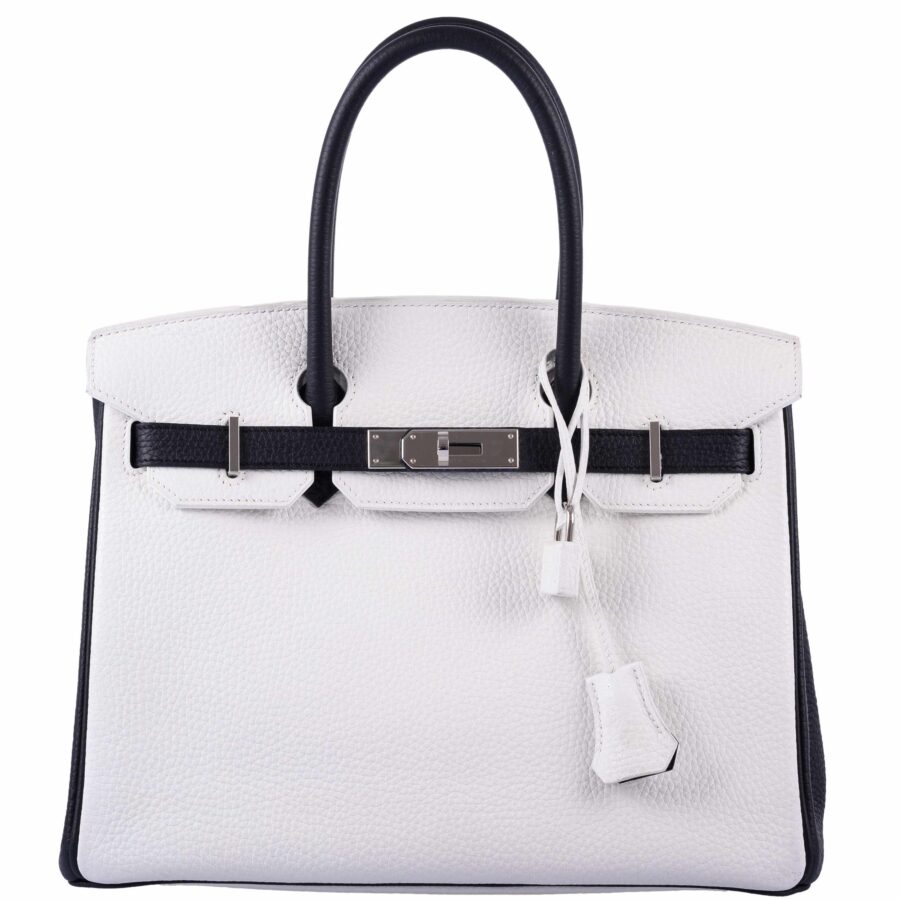 HermesBirkin 30 Bi-Color Black & White Togo Palladium Hardware -, C | Studio Nafay