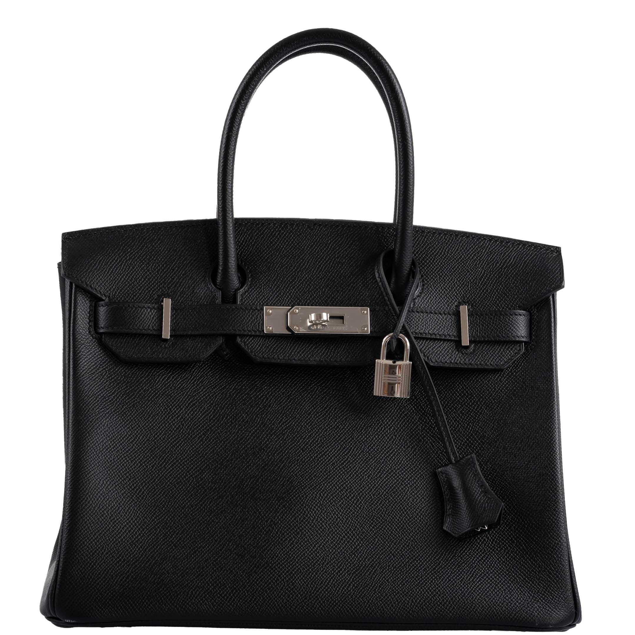 Hermes Birkin 30 Black Epsom with Palladium Hardware -, Z
