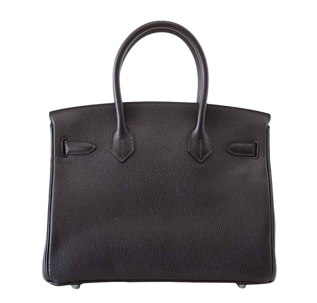 HermesBirkin 30 Bag Black Chevre PHW