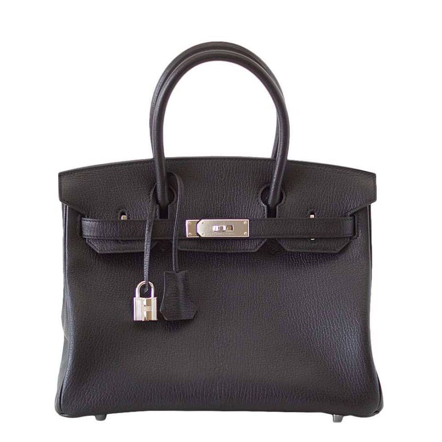 HermesBirkin 30 Bag Black Chevre PHW | Studio Nafay