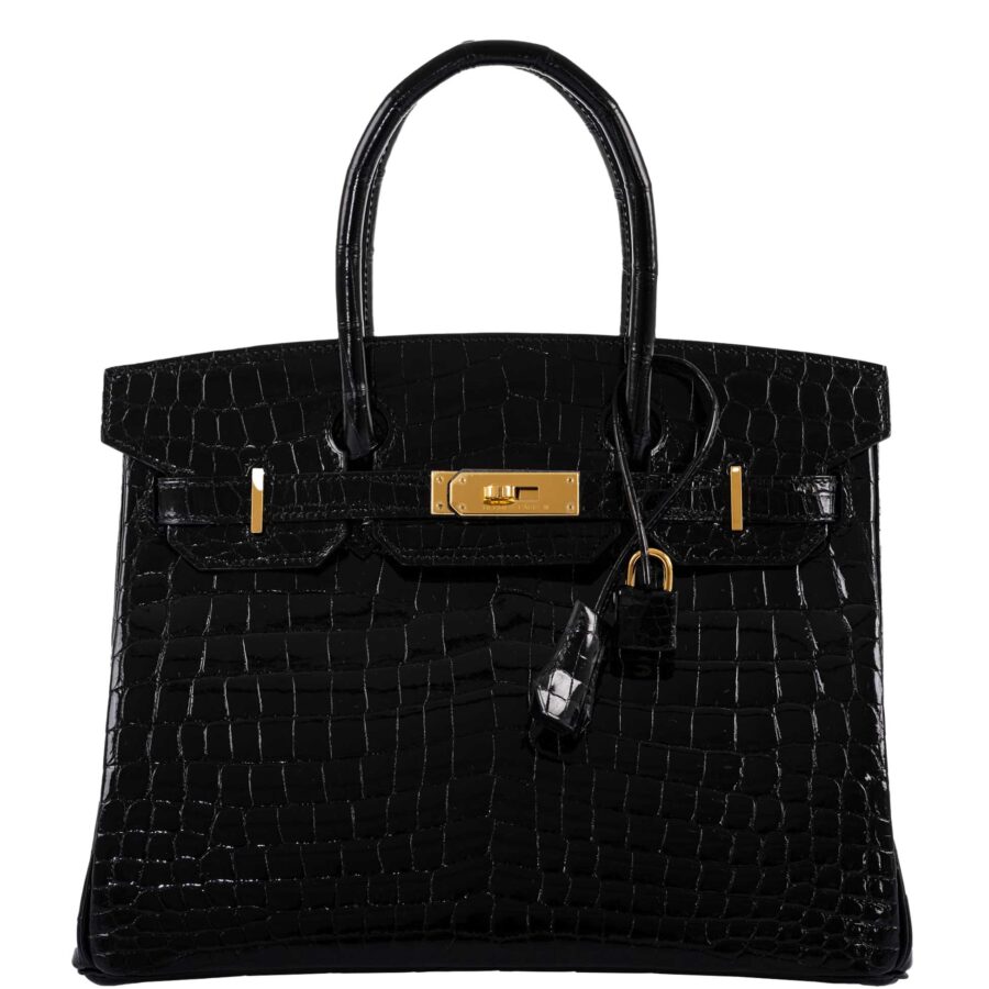 HermesBirkin 30 Black Nilo Crocodile Gold Hardware -, D | Studio Nafay