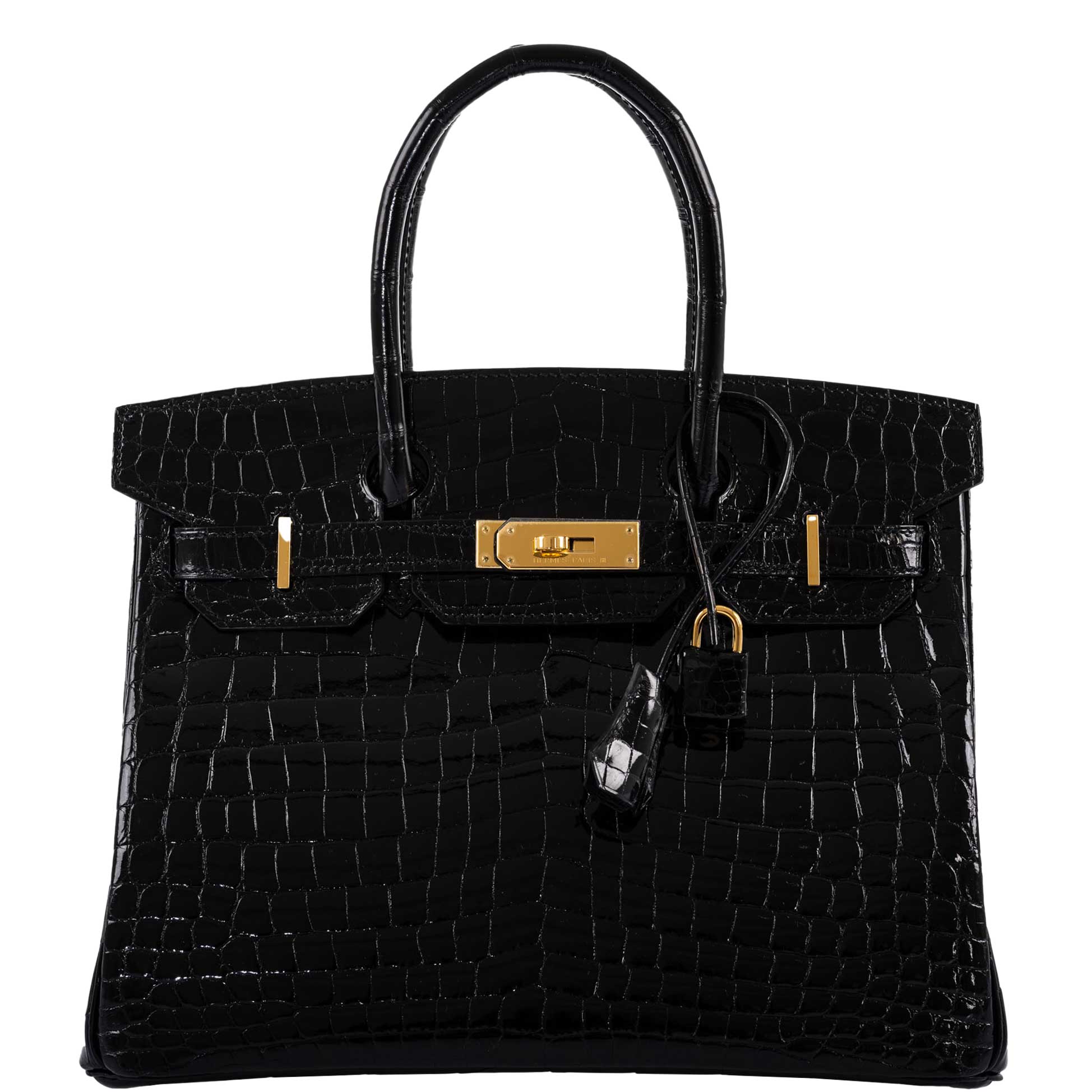 Hermes Birkin 30 Black Nilo Crocodile Gold Hardware -, D