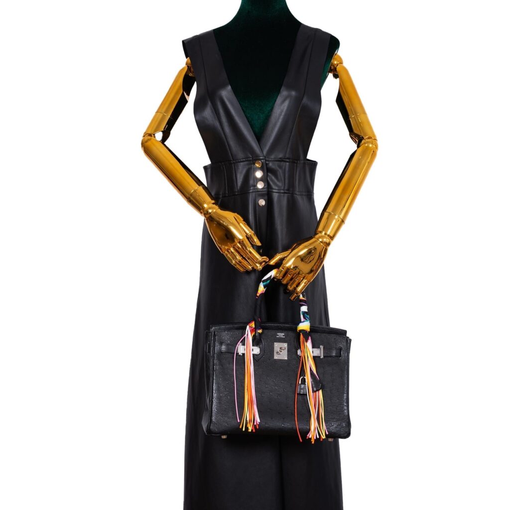 HermesBirkin 30 Black Ostrich with Palladium Hardware - Product Image 2