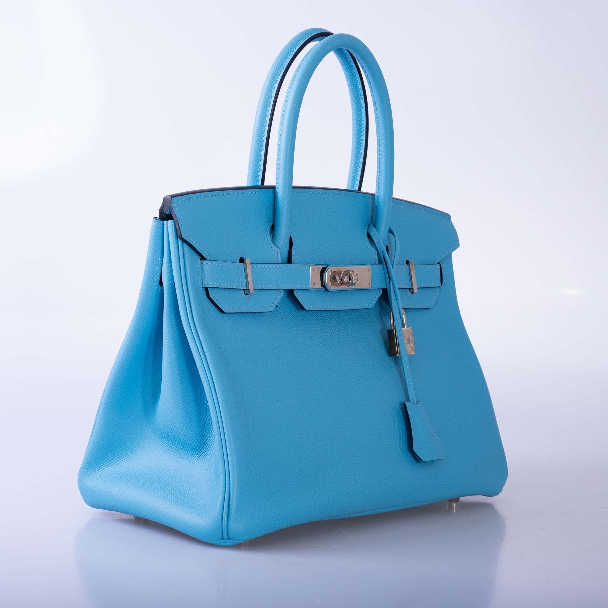HermesBirkin 30 Bleu du Nord Epsom Palladium Hardware