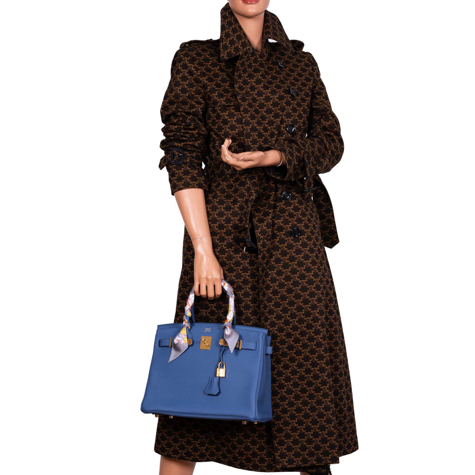 HermesBirkin 30 Blue Brighton Togo with Gold Hardware -, C