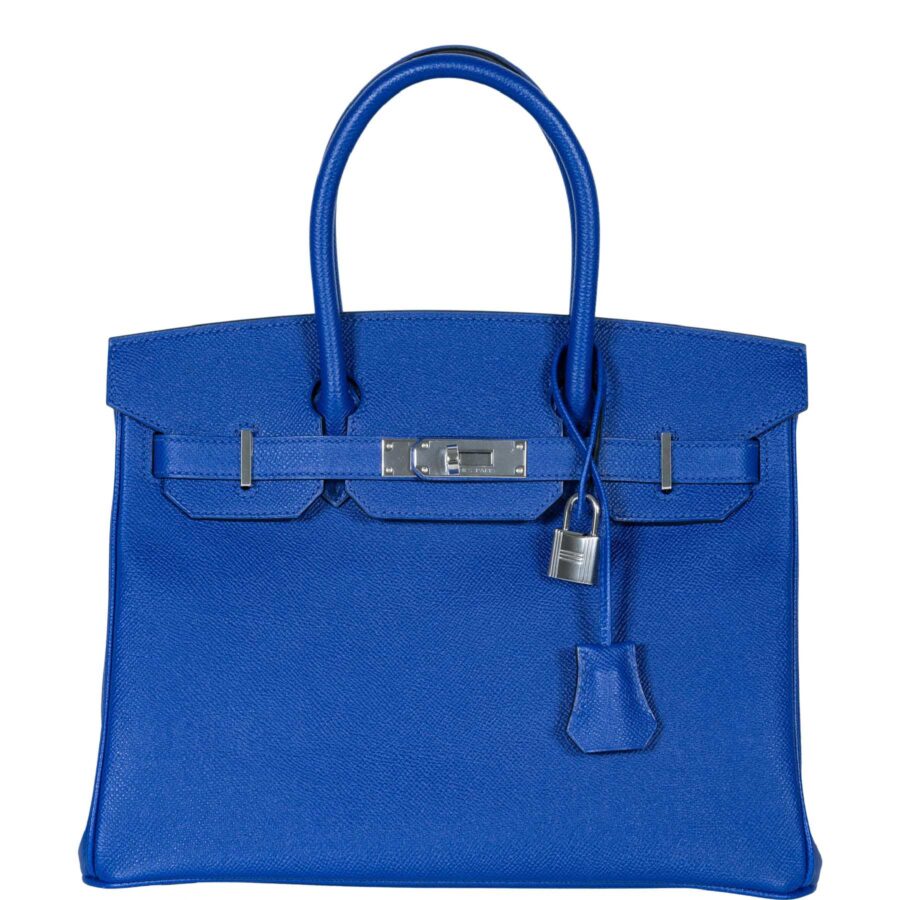 HermesBirkin 30 Blue Electric Epsom with Palladium Hardware | Studio Nafay