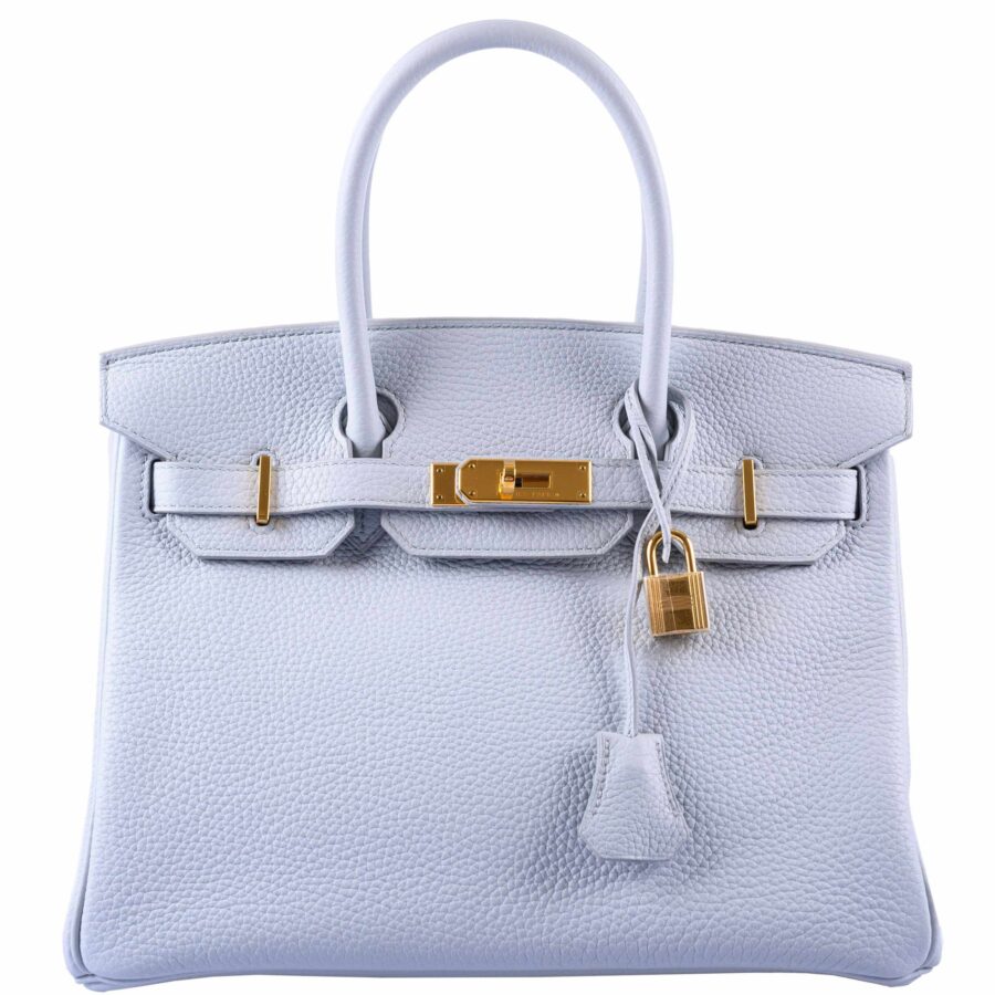 HermesBirkin 30 Blue Pale Togo Gold Hardware - T | Studio Nafay