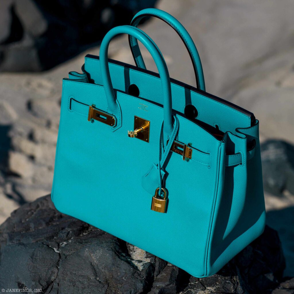 HermesBirkin 30 Blue Paon Epsom Gold Hardware -, X - Product Image 2