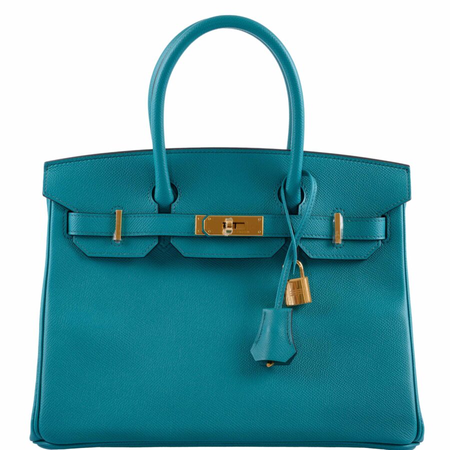 HermesBirkin 30 Blue Paon Epsom Gold Hardware -, X | Studio Nafay