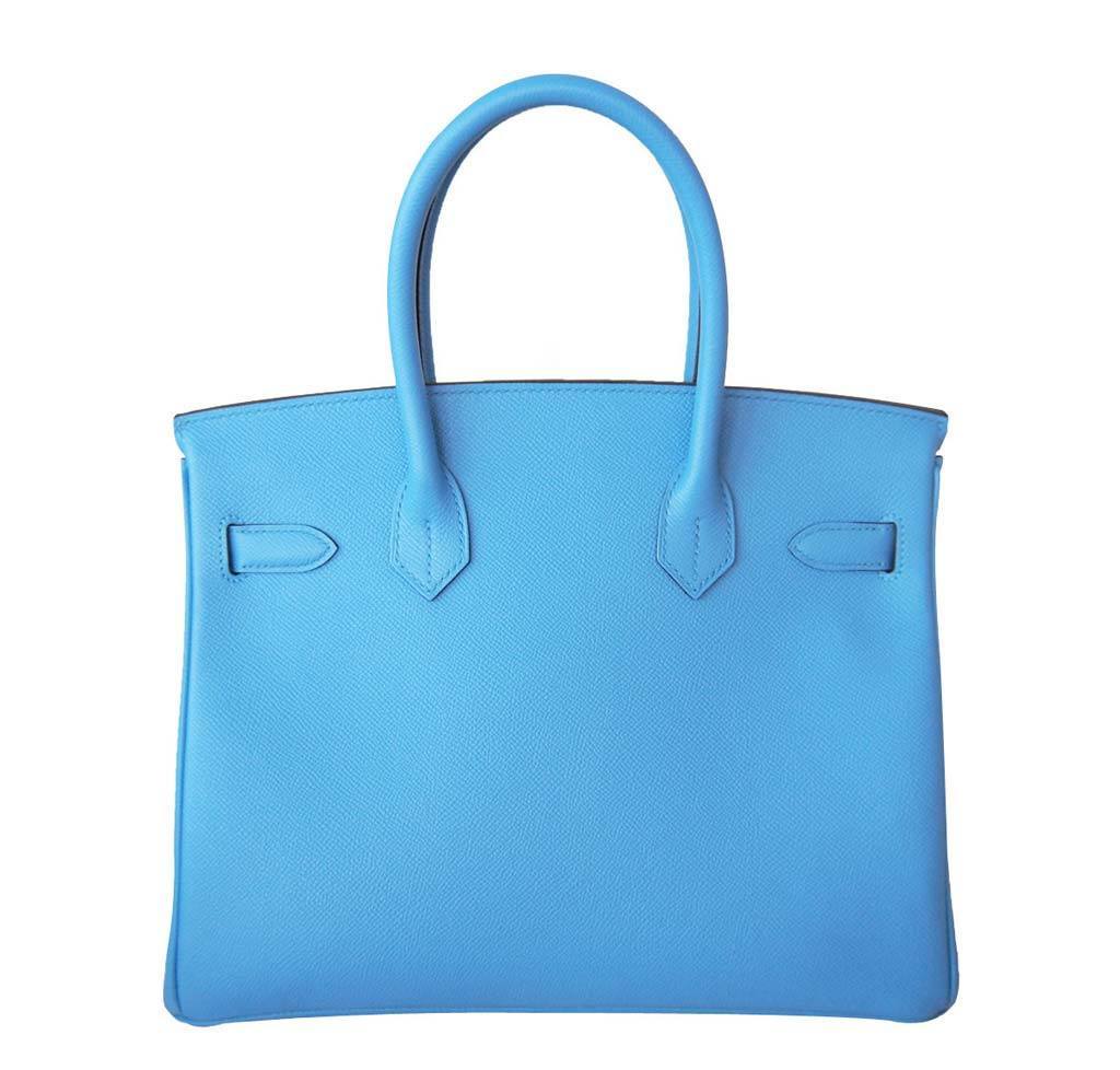 HermesBirkin 30 Blue Paradise Epsom Bag GHW