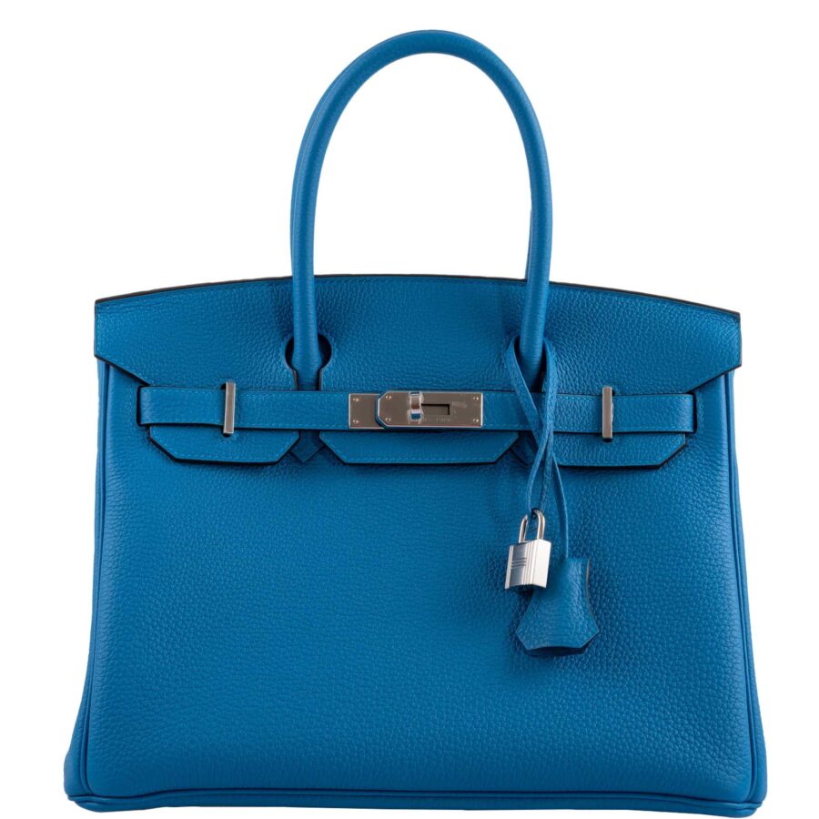HermesBirkin 30 Blue Zanzibar Togo with Palladium Hardware -, Y | Studio Nafay