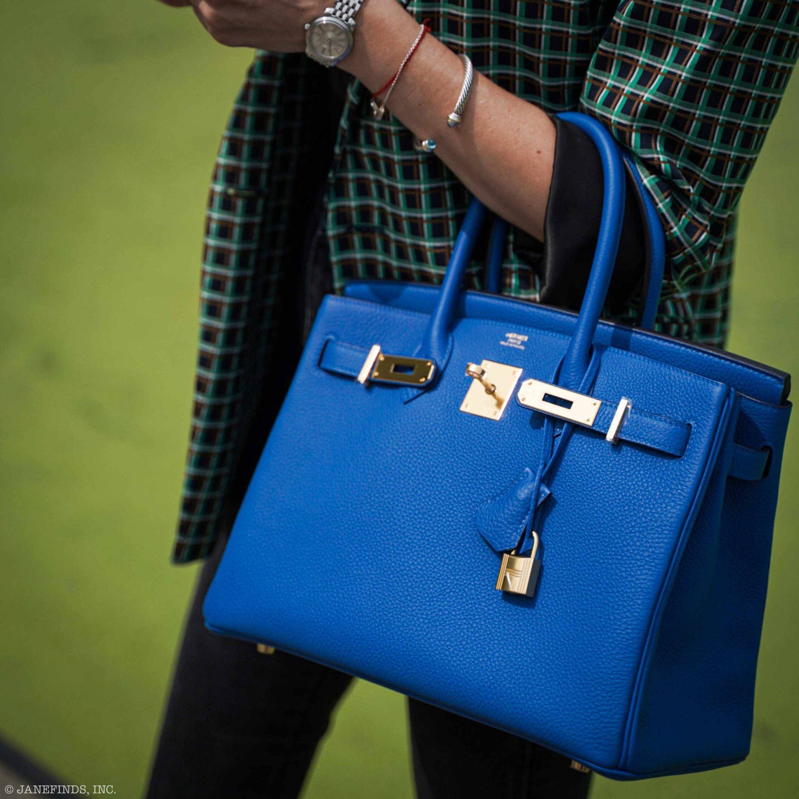 HermesBirkin 30 Blue Zellige Togo with Gold Hardware