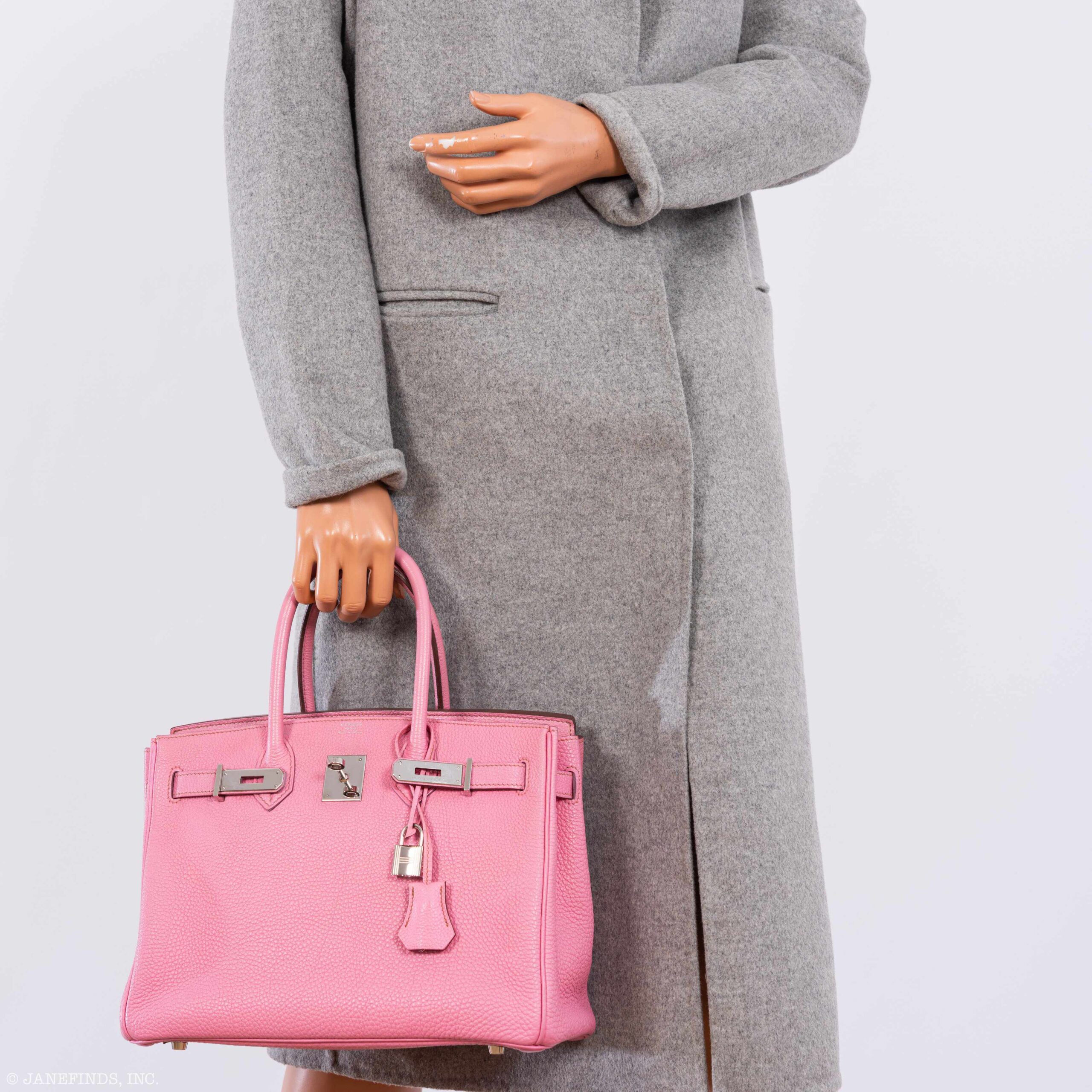 HermesBirkin 30 Bubblegum 5P Pink Togo Palladium Hardware
