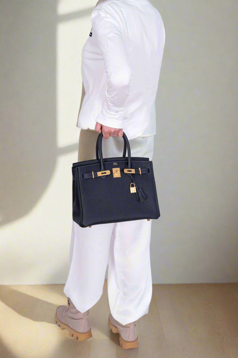 HermesBirkin 30 Caban Black Togo Gold Hardware
