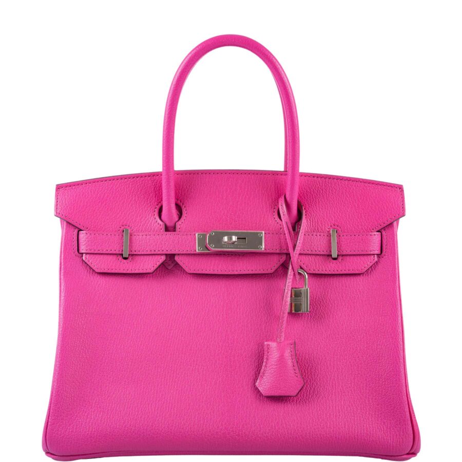 HermesBirkin 30 Candy Collection Rose Tyrien Chèvre Palladium Hardware | Studio Nafay