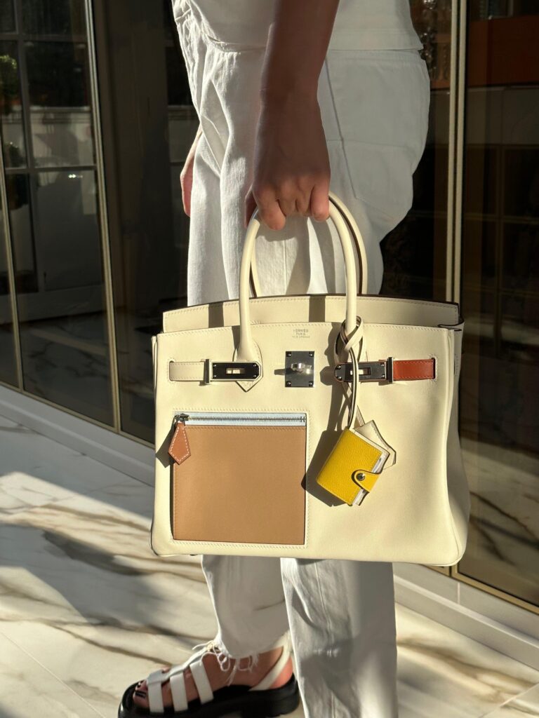 HermesBirkin 30 Colormatic Nata, Chai and Cuivre Swift Palladium Hardware - Product Image 2