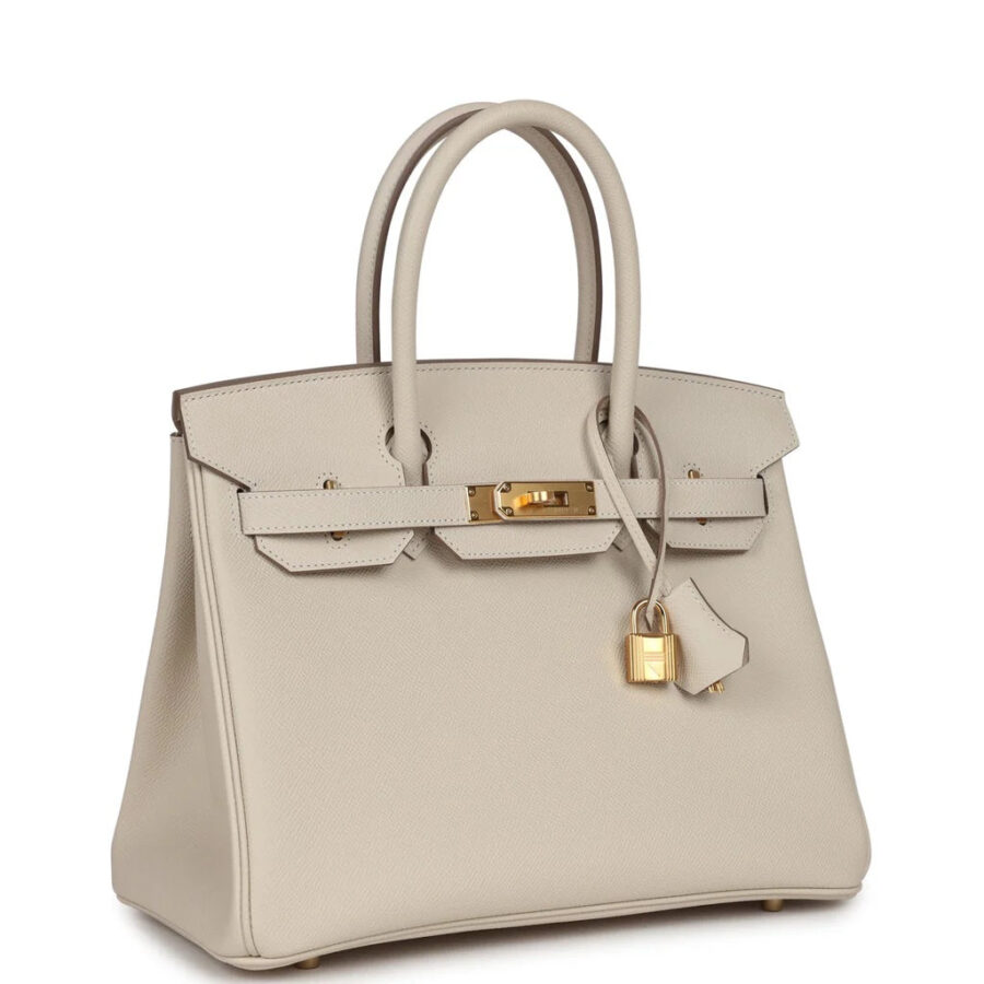 HERMÈS BIRKIN 35 CRAIE EPSOM LEATHER GOLD HARDWARE HANDBAG | Studio Nafay
