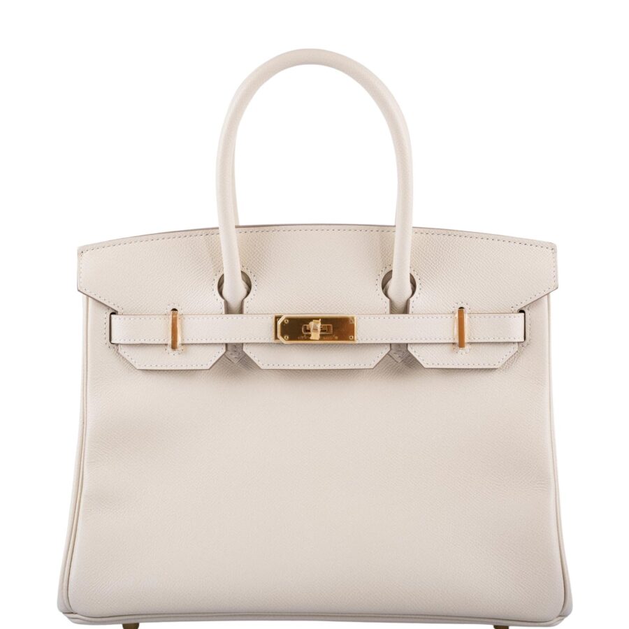 HermesBirkin 30 Craie Epsom with Gold Hardware | Studio Nafay