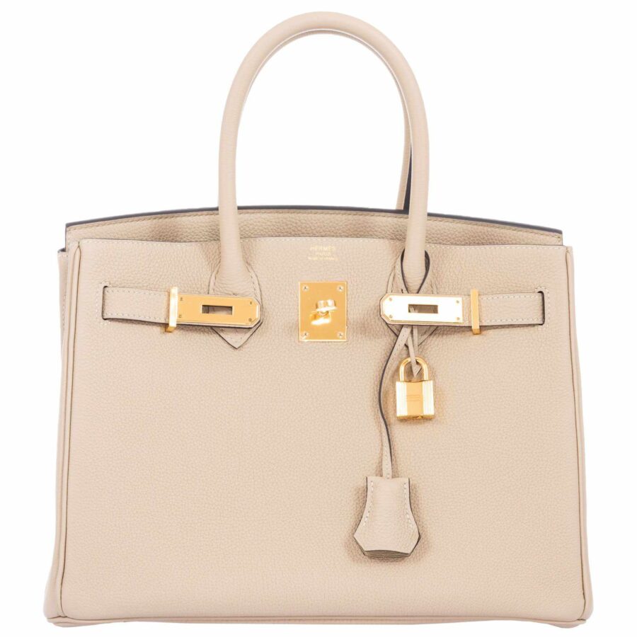 HermesBirkin 30 Craie Togo Rose Gold Hardware | Studio Nafay