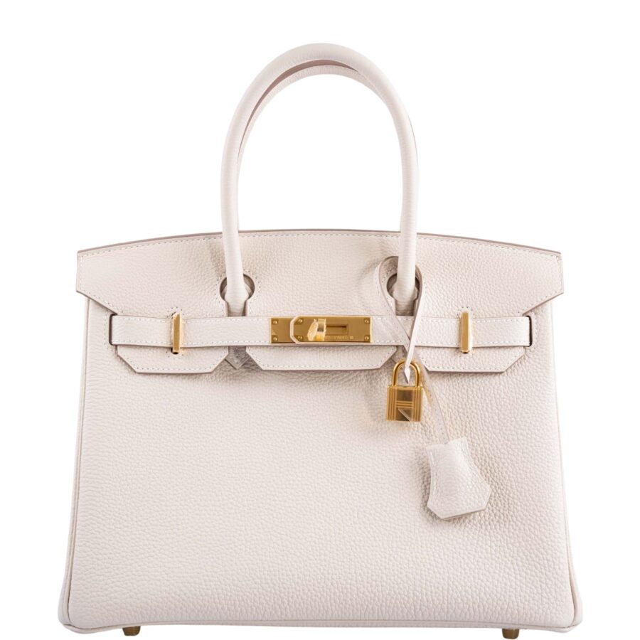 HermesBirkin 30 Craie Togo with Gold Hardware | Studio Nafay