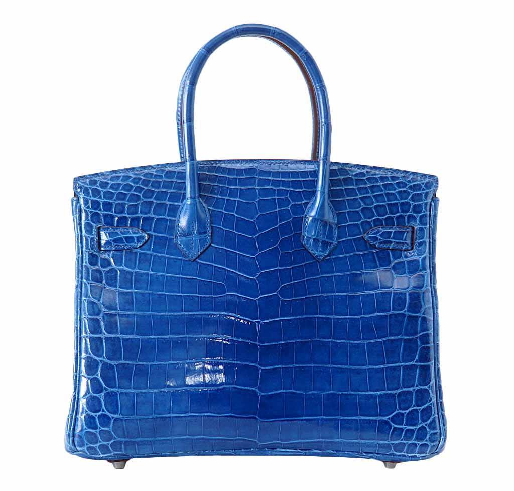 HermesBirkin 30 Crocodile Mykonos Bag