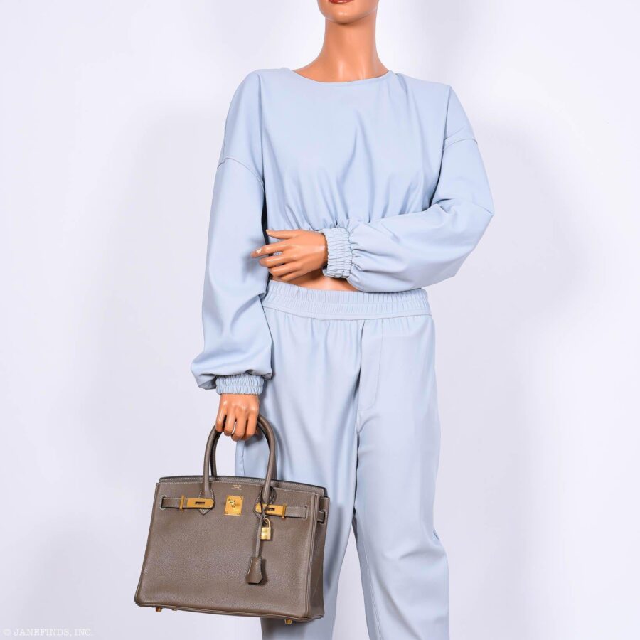 Hermes Birkin 30 Etoupe Navillo leather Gold Hardware -, D | Studio Nafay