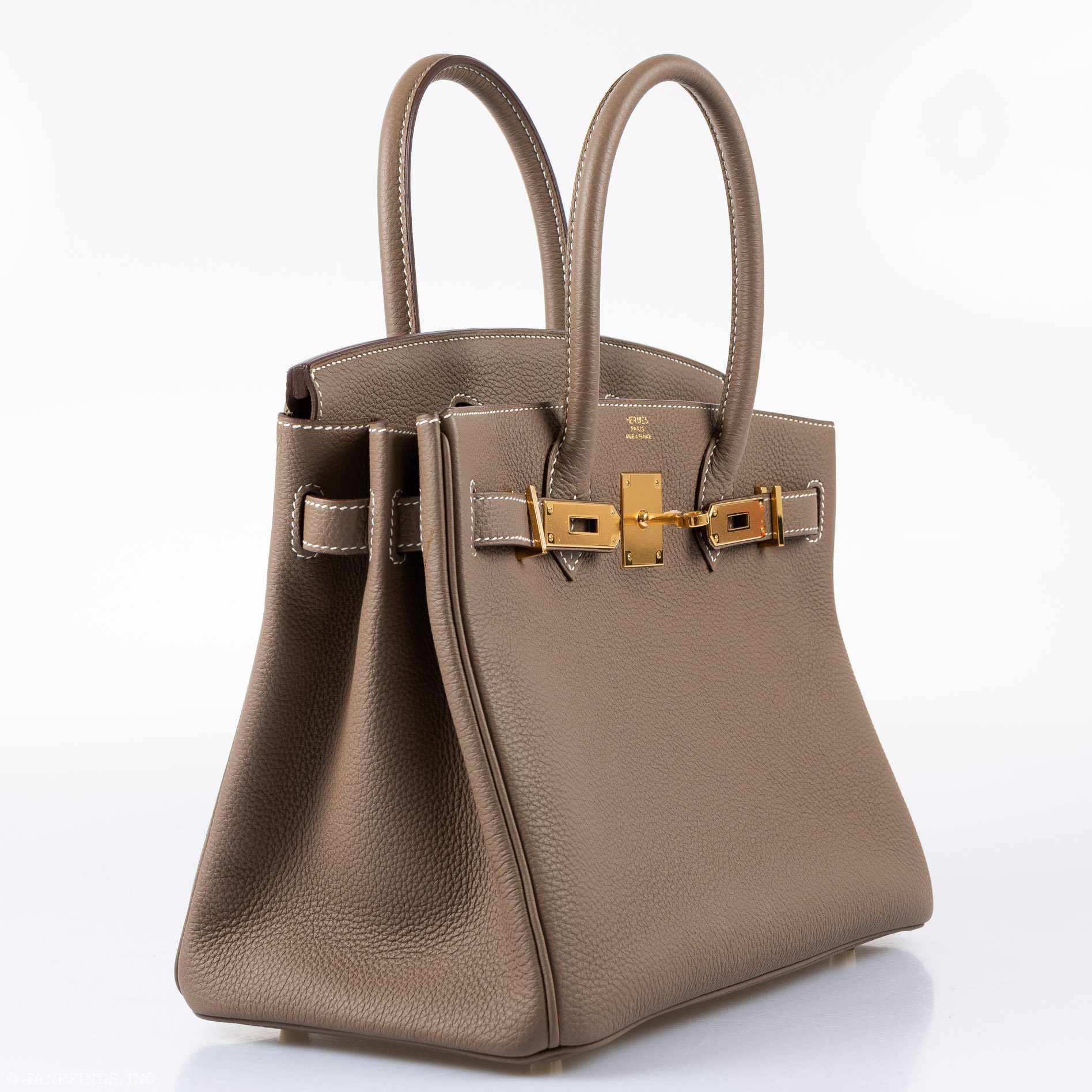 HermesBirkin 30 Etoupe Togo Gold Hardware