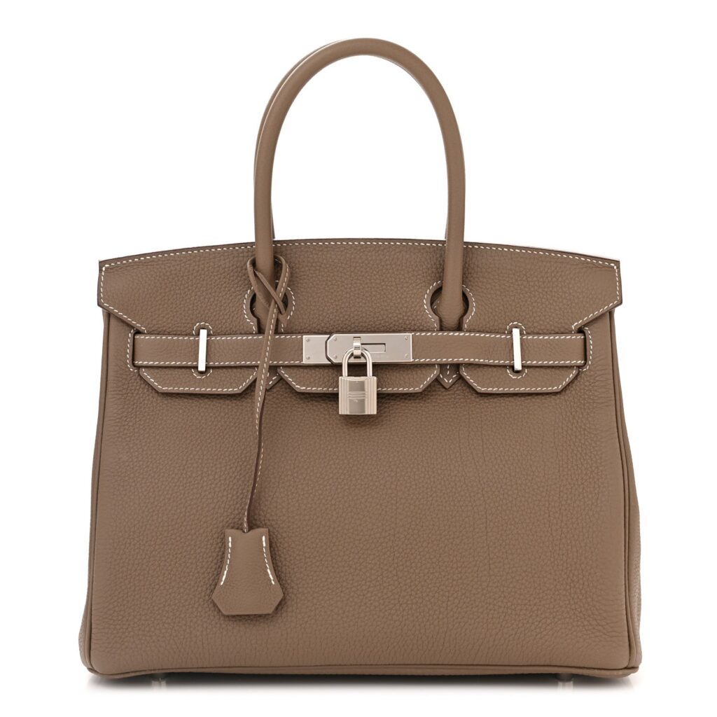 HERMÈS TOGO LEATHER BIRKIN 30 ETOUPE HANDBAG - Product Image 2