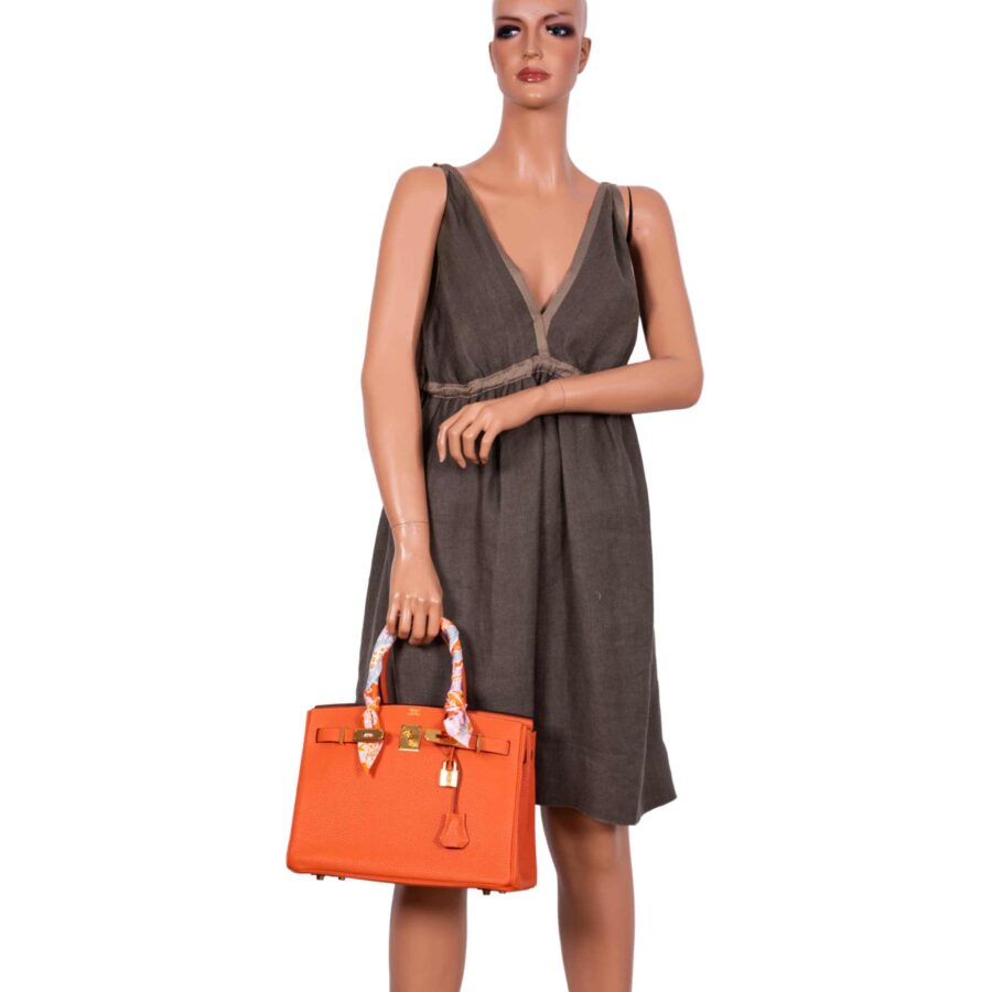 Hermes Birkin 30 Feu Togo Gold Hardware -, Y | Studio Nafay